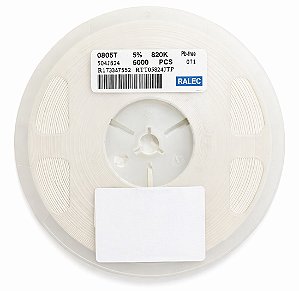 Rolo 5K Resistores 820K 0805 SMD 0,125W 5% RTT05824JTP RALEC
