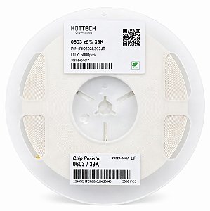 RI0603L393JT – Resistor SMD 39K 0603 1/10W 5% | 5.000 Unidades em Rolo