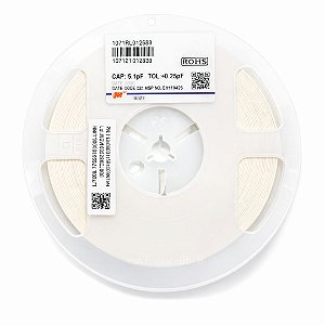 Capacitor MLCC 5.1pF 50V 0603 COG/NP0 Alta Estabilidade – 4.000 Unidades (0603CG5R1C500NT)
