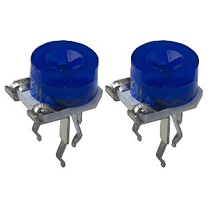 Potenciômetro Trimpot 250KΩ 3306P 8mm Horizontal Ajustável 25%