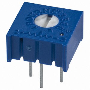Trimpot Linear 10KΩ 3386F 1 Volta Horizontal Cermet Ajuste Fino