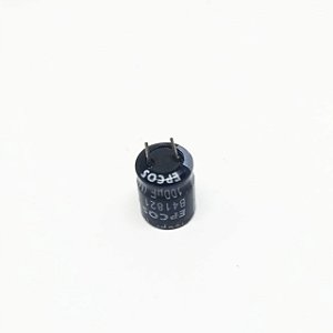 Capacitor Eletrolítico 100uf 63v 85°C pré cortado (14x10)