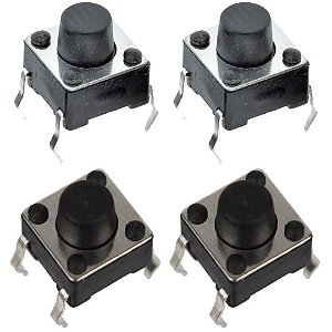 Chave Push Button Tátil 6x6x6mm 4 Terminais KFC-A06