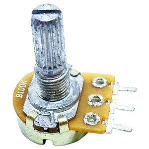 Potenciômetro B100K 100K Linear WH148-1 L20 Controle Volume Sinal