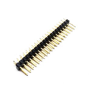 Conector Header 2x20 Macho Passo 2,54mm 180° Dupla Linha