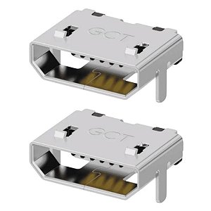 USB 2.0 Micro Tipo B Fêmea 5 Pinos SMD USB3076-30-A