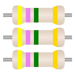 Resistor 4M7 1/6W 5% CR12 Axial PTH – Pacote com 100 Unidades