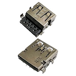 Conector USB 3.0 Fêmea 9 Pinos 90 Graus Ângulo Reto PCB (DC23300HZC0)