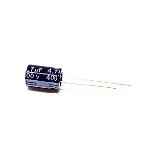 Capacitor Eletrolítico 4.7uF 400V 105°C 8x12mm