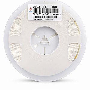 Resistor SMD 0603 10 Ohms 0.1W 5% CL0603JN – Embalagem 5.000 Peças