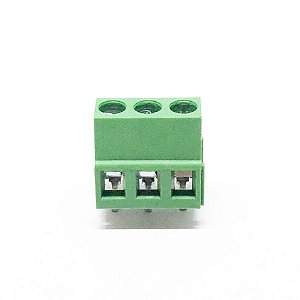 Conector Borne KF-128 3T Verde 3 Vias PCB