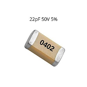 Capacitor Cerâmico 24pF 50V SMD 0402 Tolerância 5% Kit 100