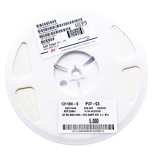 Capacitor Cerâmico 330pF 50V 0805 C0G 5% SMD Rolo 5.000pcs