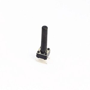 Chave Push Button Táctil 6x6x19mm 4P 180° Preta KFC-A06 Through Hole