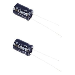 Capacitor Eletrolítico 100uF 63V 105°C Chong 8x12mm