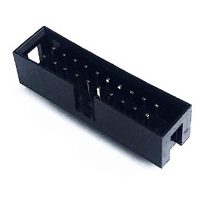 Conector Barra de Pinos 20P 2x10 Macho Vertical 180° Soldável PCB