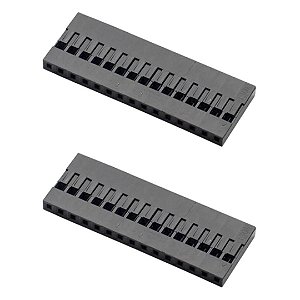 Conector Fêmea 15 Vias Modu 180° Montagem em PCB