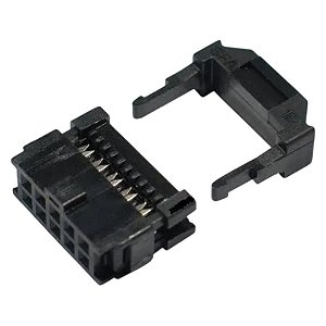 Conector 2x5 10 Vias Fêmea com Sistema Latch FC-10P