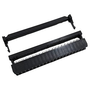 Conector 40 Pinos Fêmea 2x20 180° com Latch FC-40P
