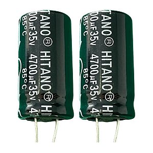 Capacitor Alumínio Eletrolítico 4700uF 35V 85°C Radial 18x36mm Hitano