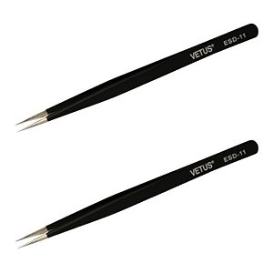 Pinça Reta Antiestática ESD-11 140mm Aço Inox VETUS