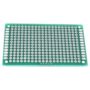 PCB Dupla Face 4x6cm Perfurada para Montagem de Circuitos Eletrônicos