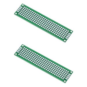 Placa de Circuito Impresso Universal 2x8cm Dupla Face (Perfboard)