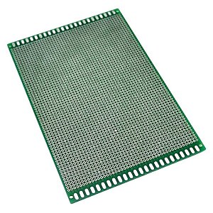 PCB Dupla Face com Furos Metalizados 12x18cm para Montagem Eletrônica