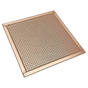 Placa Fenolite Perfurada 10x10cm Face Simples Cobreada para Protótipo