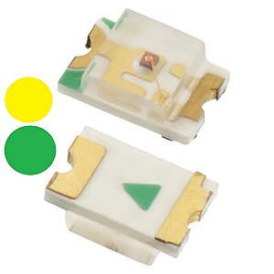 LED 0805 SMD Verde-Amarelo 568nm 12mcd KP-2012SGC