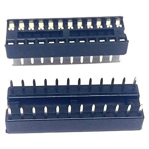 Soquete DIP 24 Pinos MAC24 PTH Estampado Alta Confiabilidade