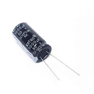 Capacitor Eletrolítico 1000µF/50V 105°C Ø13x25mm Radial KETUO Alta Temperatura