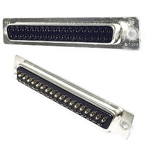 Conector DB37F 37P D-Sub Fêmea Solda Cabo 180 Graus DS1033-37FBNSISS-CT