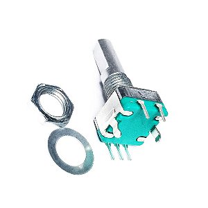 Potenciômetro Encoder EC11 Rotativo 5 Pinos com Botão Integrado 20mm