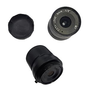Lente Fixa 6mm IR Compatível com Câmeras 1/3" CCTV
