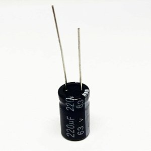 Capacitor Eletrolítico 220µF 63V 105°C Radial 10x17mm Hyncdz