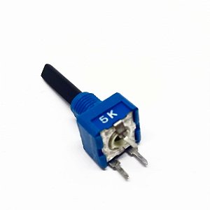 Potenciômetro 5KΩ Rotativo 3 Pinos Cor Azul