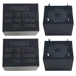 Relé JQC-3F (T73) 12V 10A 5 Pinos Uso Geral