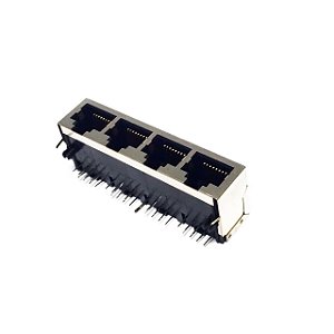 Conector Ethernet RJ45 Fêmea PCB AJ-040SH-4-F-AS 8P8C