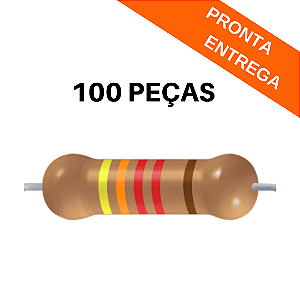 100x Resistor 43K2 1% 1/4W CR25 Axial Precisão