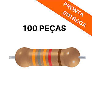 100x Resistor 38K3 1% 1/4W CR25 Axial Precisão