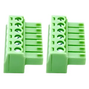Conector Borne PCB KF2EDGK-3.81-06P 6 Vias Fêmea 90º Passo 3.81mm