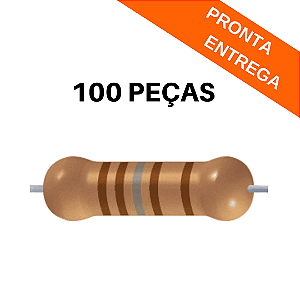 100x Resistor Axial CR25 1K18 1% Alta Precisão 1/4W