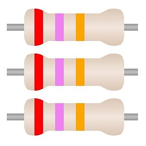 100x Resistor Axial 27K 5% CR25 0.33W