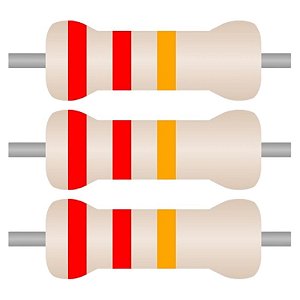 100x Resistor Axial 22K 5% CR25 0.33W
