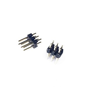 Barra de Pinos 2x3 Dupla Linha 2,54mm Through Hole