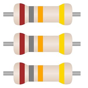 100x Resistor Axial 18K 5% CR25 0.33W