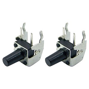 Botão Táctil Momentâneo 6x6x11mm 4 Terminais PTH 90 Graus