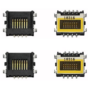 Jack RJ45 8 Contatos 2x4 para Placa de Notebook Modelo DFTJ08FR503