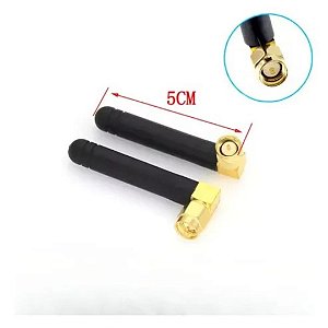 Antena GSM GPRS 90° Macho Compatível SIM900
